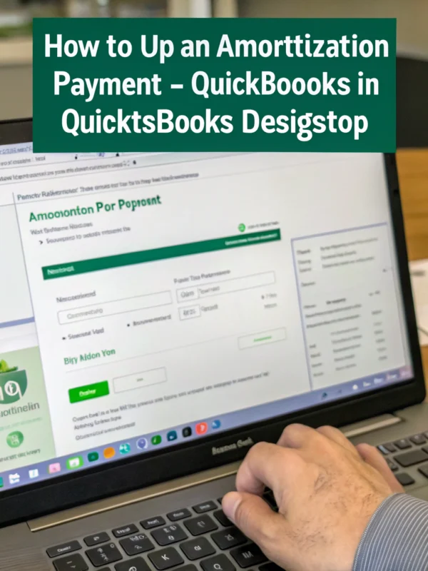 how to set up an amortization payment in quickbooks desktop