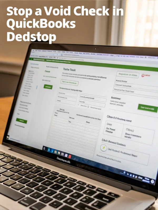how to void a check in quickbooks desktop